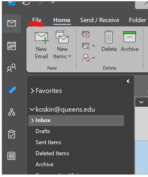 Step 1 - File Menu